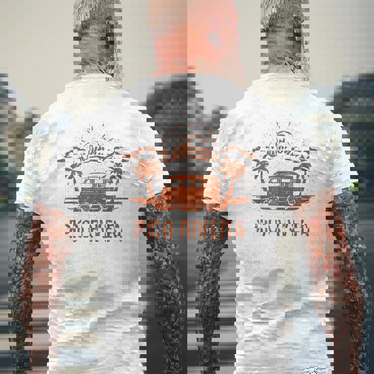 Pico Rivera Ca カリフォルニア レトロ ビンテージ サーフィン ビーチ メンズTシャツ バックプリント 高齢者への贈り物