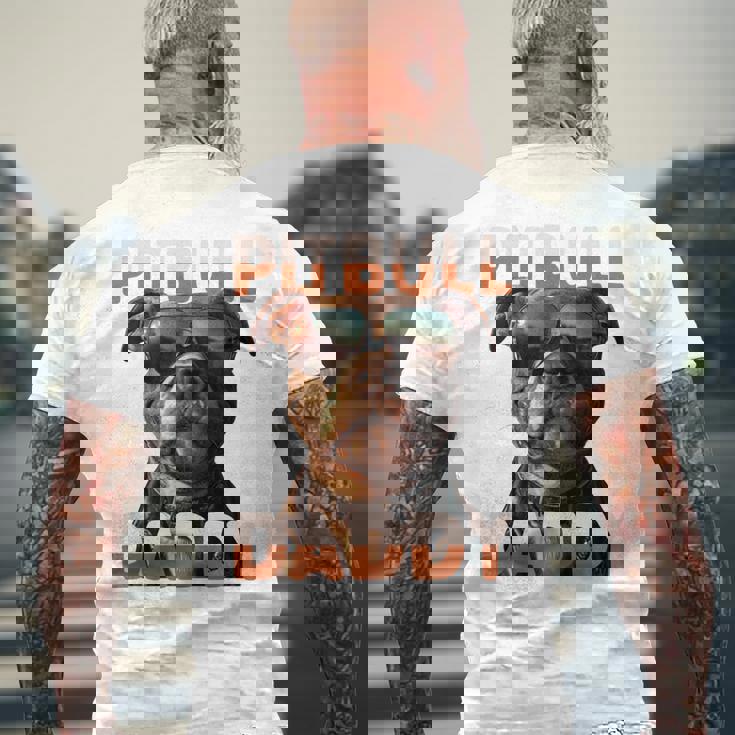 Pitbull Daddyピットブル・パパ・ヴァタータグ アメリカン・ピット・ブル・テリア・パパ 長袖tシャツ メンズTシャツ バックプリント 高齢者への贈り物