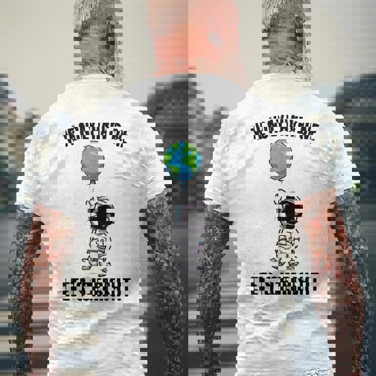 Planets We Only Have One Let's Cherish It 宇宙飛行士 メンズTシャツ バックプリント 高齢者への贈り物