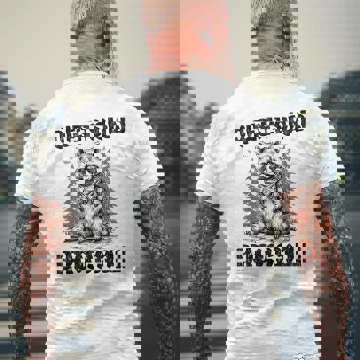 Questquad ブロッコリー 面白い 猫好き メンズTシャツ バックプリント 高齢者への贈り物