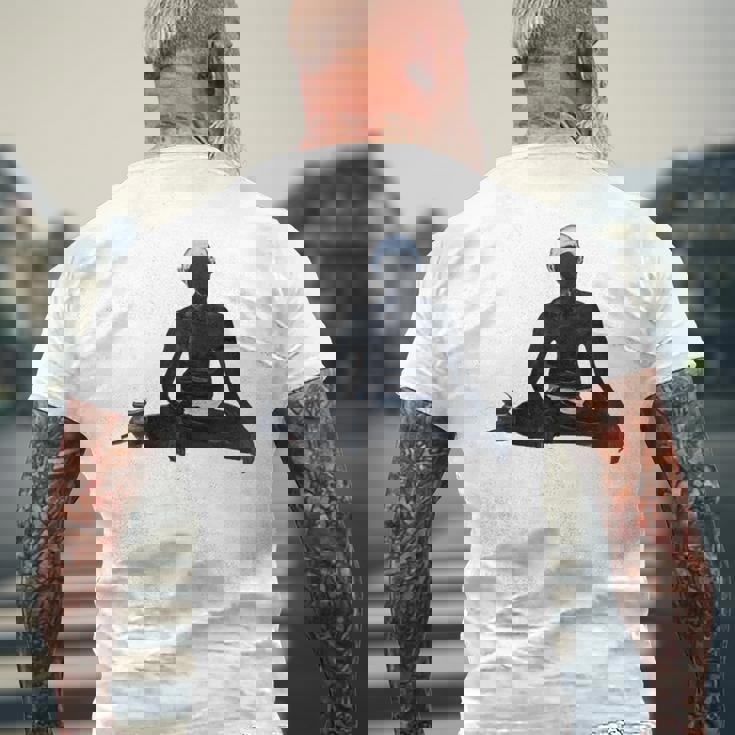 Ramana Maharshi アートワーク メンズTシャツ バックプリント 高齢者への贈り物