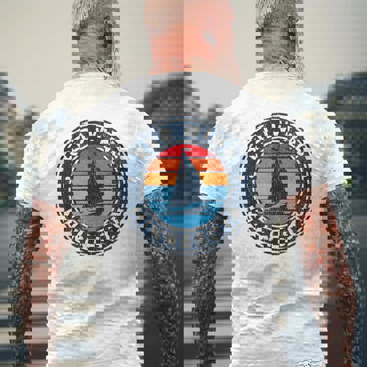 Red Wing ミネソタ Mn ヴィンテージ ヨット レトロ 70年代 メンズTシャツ バックプリント 高齢者への贈り物