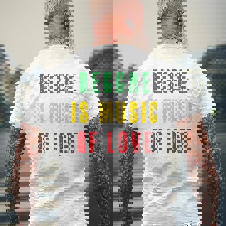 Reggae Is Music Of Love 長袖tシャツ メンズTシャツ バックプリント 高齢者への贈り物