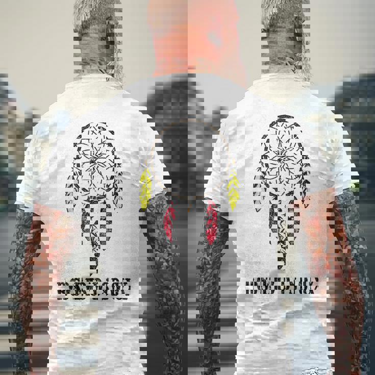 Rosebudioux Tribe Pride ネイティブアメリカン インディアン文化 メンズTシャツ バックプリント 高齢者への贈り物