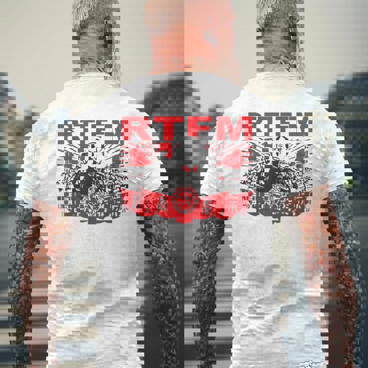 Rtfm ミームをマップ メンズTシャツ バックプリント 高齢者への贈り物