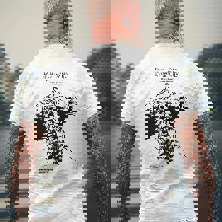 Run With Pride ハーレーブルドッグ メンズTシャツ バックプリント 高齢者への贈り物