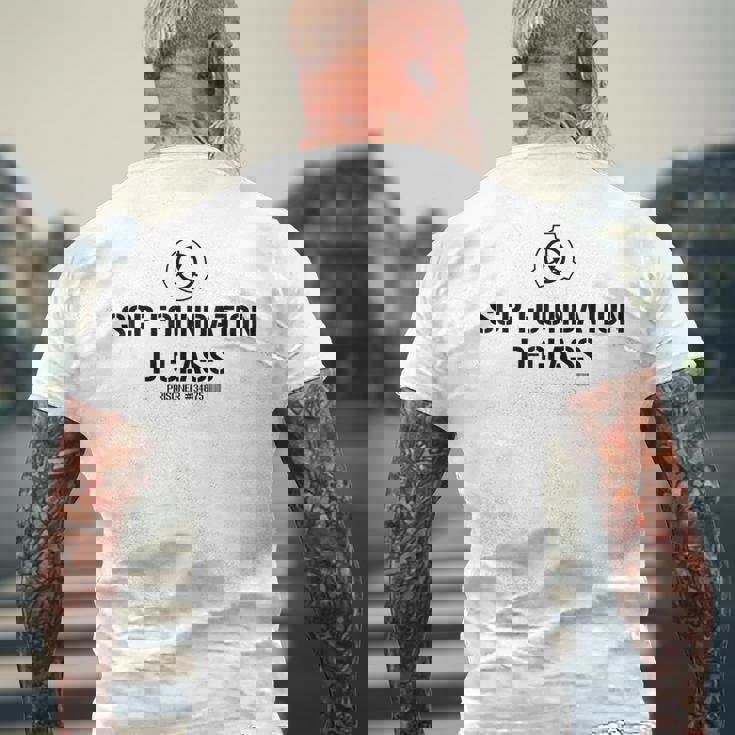 Scp Foundation Dクラス 囚人バーコード メンズTシャツ バックプリント 高齢者への贈り物