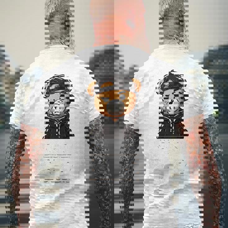 Seriously Bruh ヒップホップ テディベア ティーンエイジャー 男の子 ティーン 格言 長袖tシャツ メンズTシャツ バックプリント 高齢者への贈り物