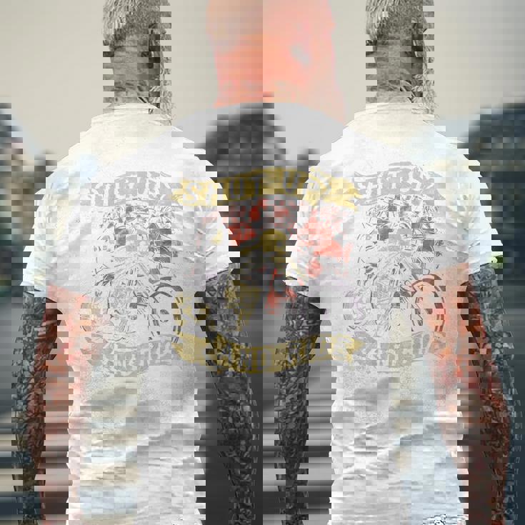 Shut Up And Ride スカルバイクシャツ バイカー グリムリーパー メンズTシャツ バックプリント 高齢者への贈り物