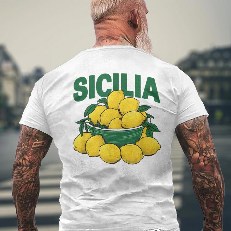 Sicile Italie Citrons Modeibrante T-shirt imprimé au dos Cadeaux pour les vieillards