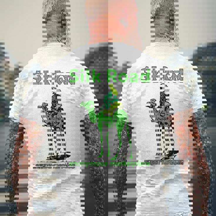 Silk Road 匿名マーケットプレイス キャメル ダークウェブ 暗号 Btc メンズTシャツ バックプリント 高齢者への贈り物