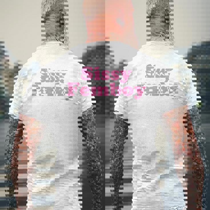 Sissy Femboy Crossdressing Aesthetic メンズTシャツ バックプリント 高齢者への贈り物