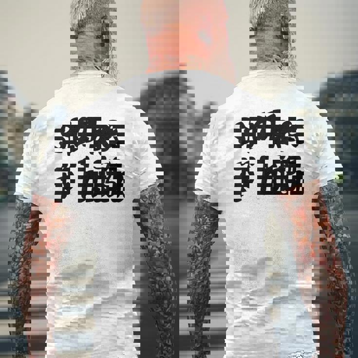 Stakes Is High メンズTシャツ バックプリント 高齢者への贈り物