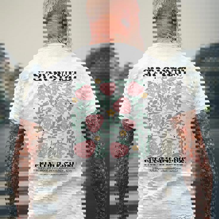 Stayweet Fruit Of Thepirit ストロベリー イエス メンズTシャツ バックプリント 高齢者への贈り物