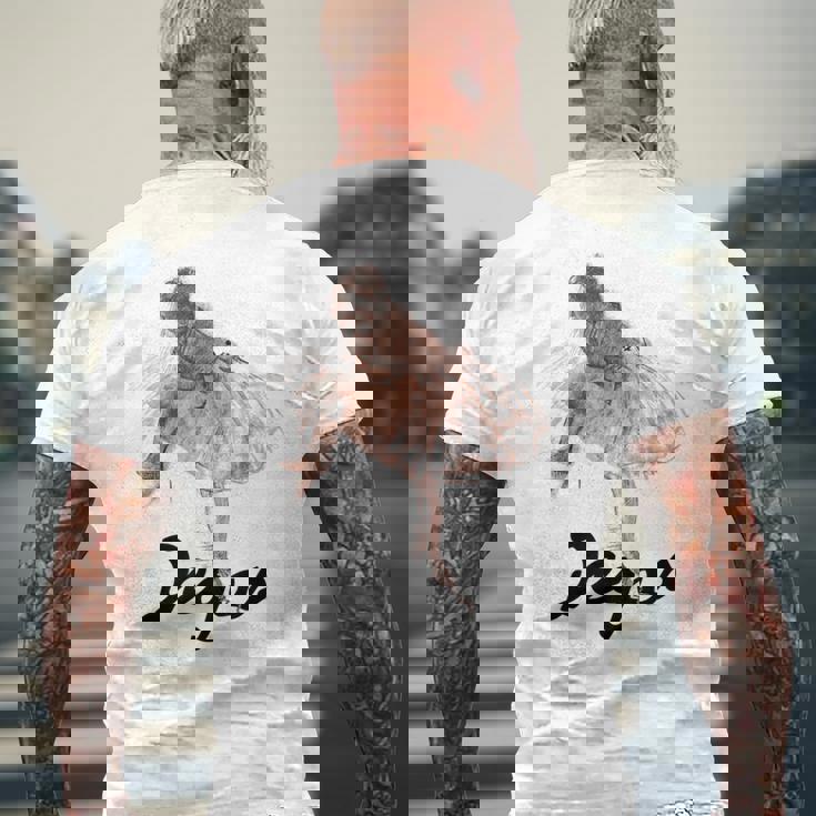 Study Of A Ballet Dancer エドガー・ドガ メンズTシャツ バックプリント 高齢者への贈り物