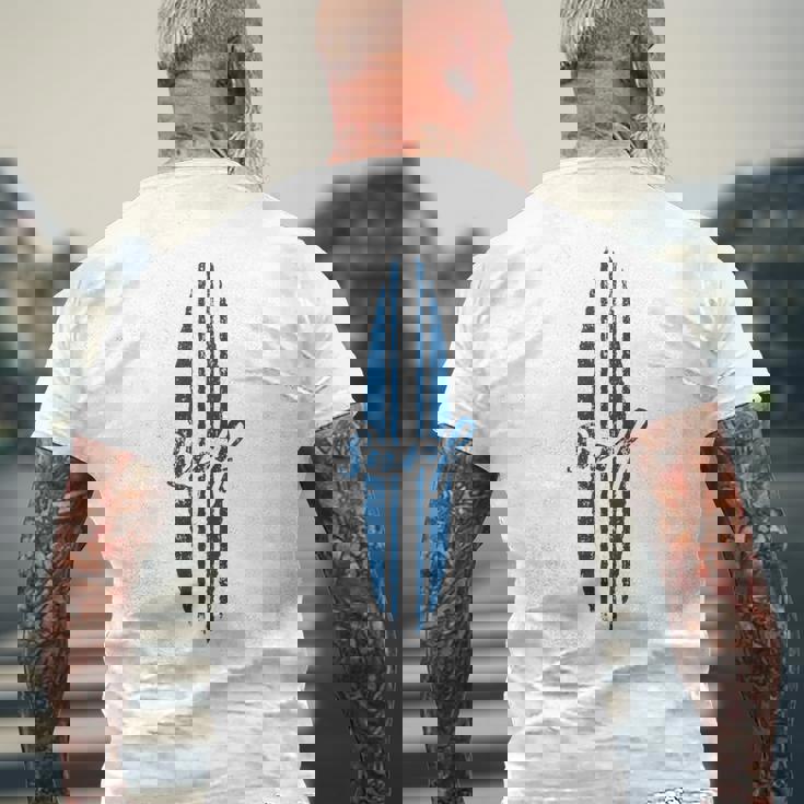 Surf サーフ サーフィン サーフボード サーファー波に乗る ヴィンテージ レトロ メンズTシャツ バックプリント 高齢者への贈り物