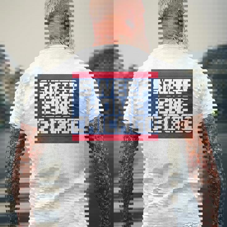 Sweep Home シカゴ野球 サウスサイド チータウン お土産 メンズTシャツ バックプリント 高齢者への贈り物