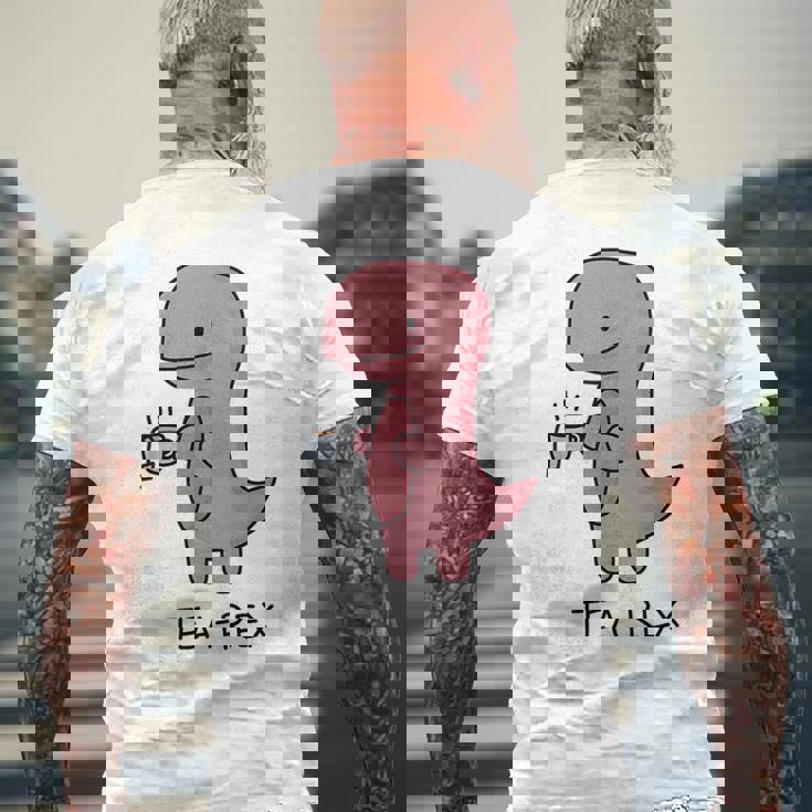 Tea Rex ユーモラスパン。 メンズTシャツ バックプリント 高齢者への贈り物