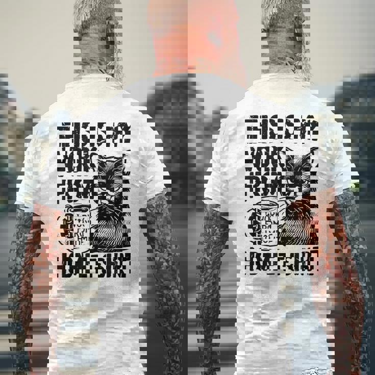 This Is My Work From Homearcastic Cat Remote Worker メンズTシャツ バックプリント 高齢者への贈り物