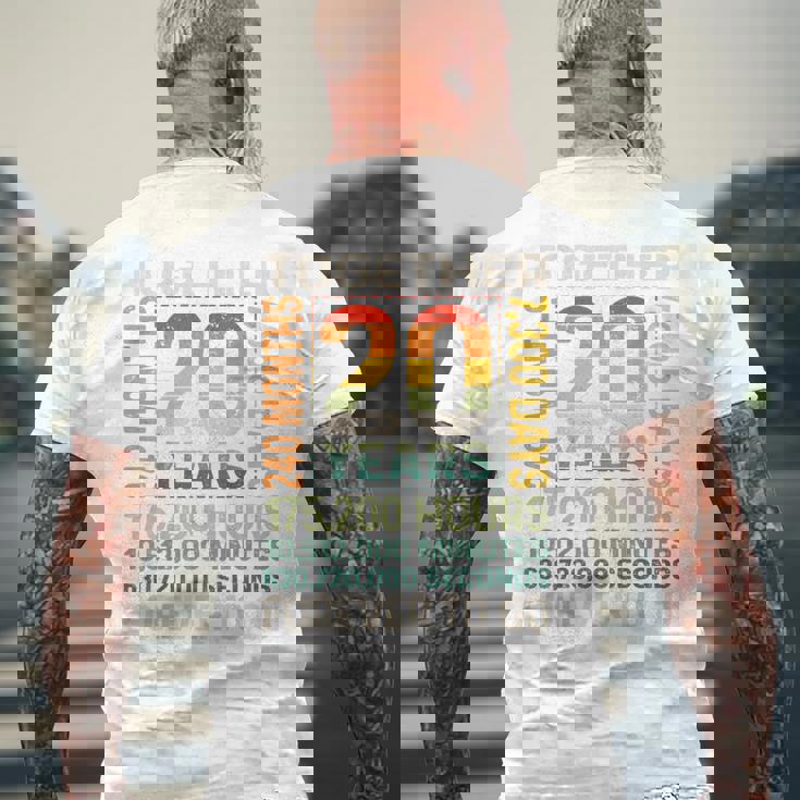 Together 20 Years Forever To Go 結婚20周年記念 メンズTシャツ バックプリント 高齢者への贈り物