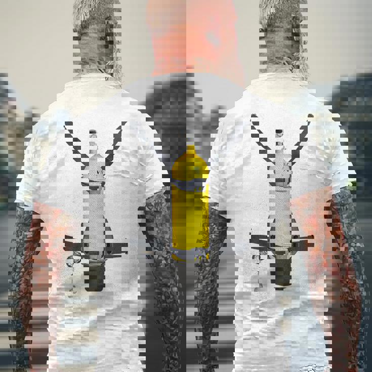 Trompe L'œil スキューバダイビングボトルバック メンズTシャツ バックプリント 高齢者への贈り物