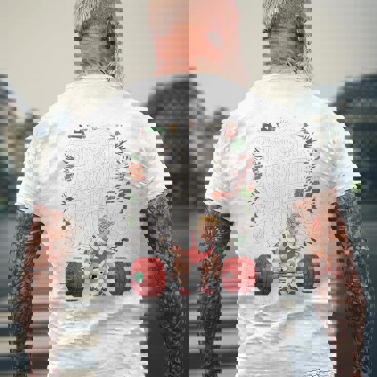 Trump It's All About The Form クリスマス ワークアウト ジム ホリデー 長袖tシャツ メンズTシャツ バックプリント 高齢者への贈り物