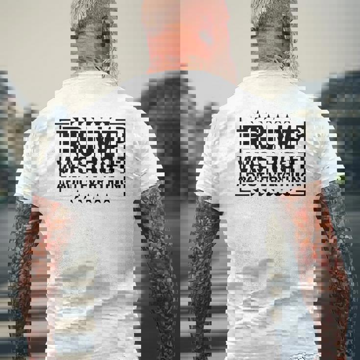 Trump Was Right About Everything Trump President 2024 メンズTシャツ バックプリント 高齢者への贈り物