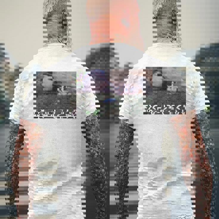 Txq Fiction 白tシャツ（半袖）背面 メンズTシャツ バックプリント 高齢者への贈り物