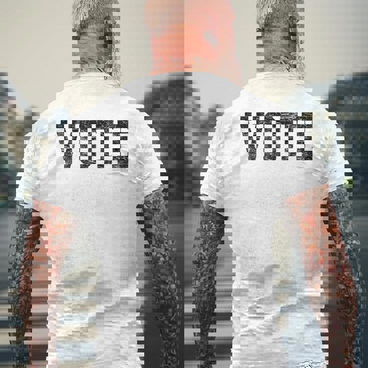 Vote レディース メンズ アンティーク調テキスト 2024 選挙 メンズTシャツ バックプリント 高齢者への贈り物