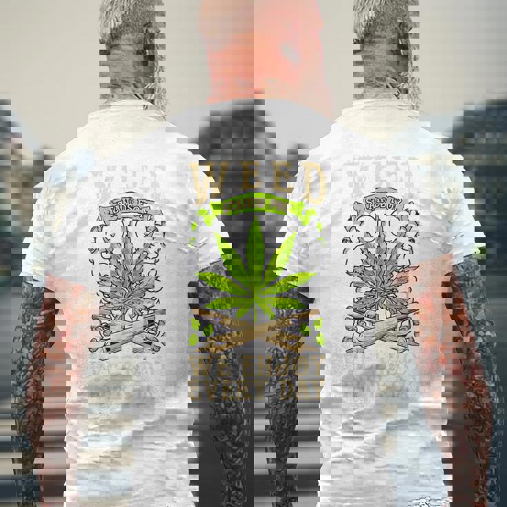 Weed We Enjoy Every Day メンズTシャツ バックプリント 高齢者への贈り物