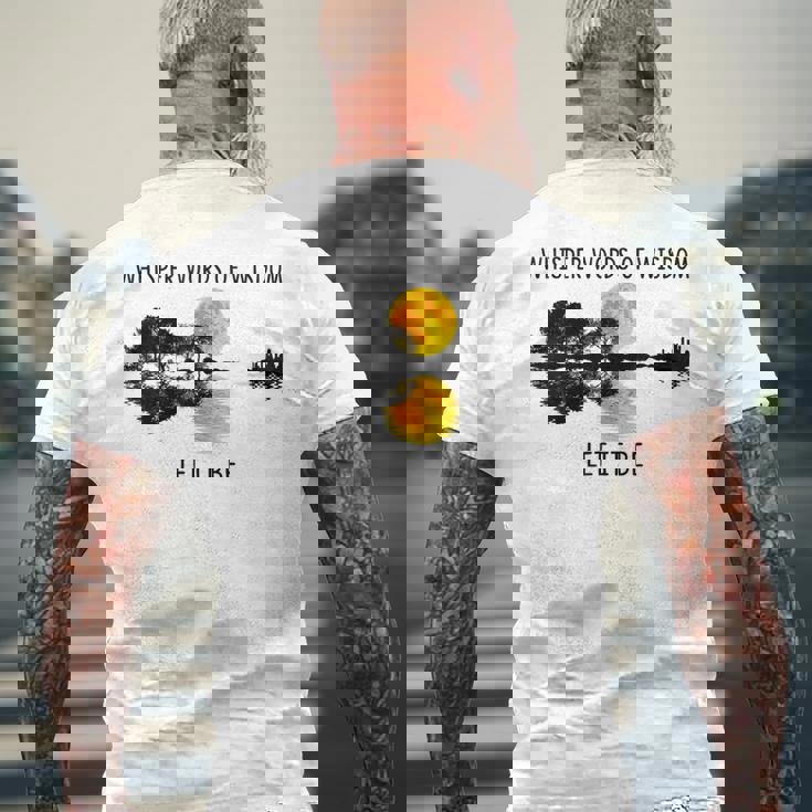 Whisper Words Of Wisdom Let-It Be ギター レイクシャドウ メンズTシャツ バックプリント 高齢者への贈り物