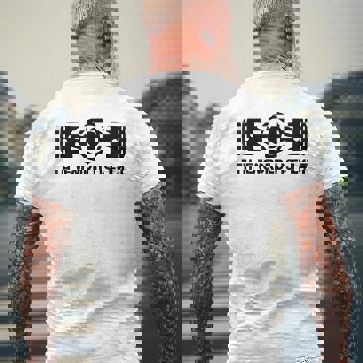 The World Is Flat、Auto Racing Motorsports メンズTシャツ バックプリント 高齢者への贈り物