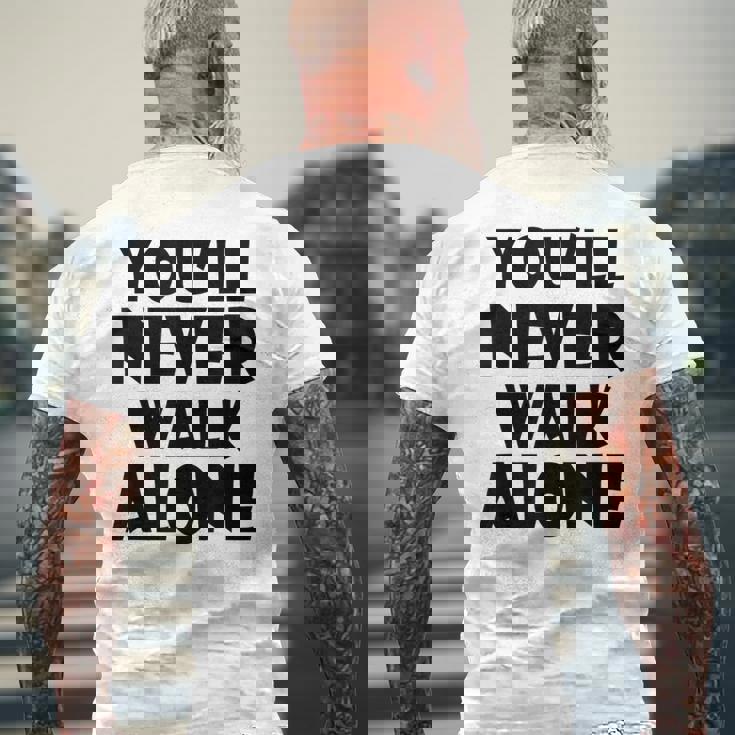 You'll Never Walk Alone メンズTシャツ バックプリント 高齢者への贈り物