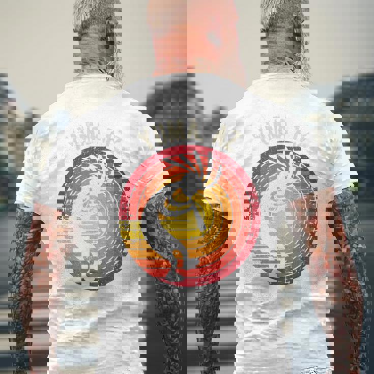 Yuma アリゾナ ダンシング ココペリ アンティーク調デザイン 長袖tシャツ メンズTシャツ バックプリント 高齢者への贈り物