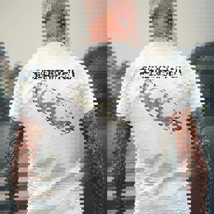 「本当は働きたくない」猫 文字入り おもしろ 筆文字 面白い 服 面白い メンズTシャツ バックプリント 高齢者への贈り物