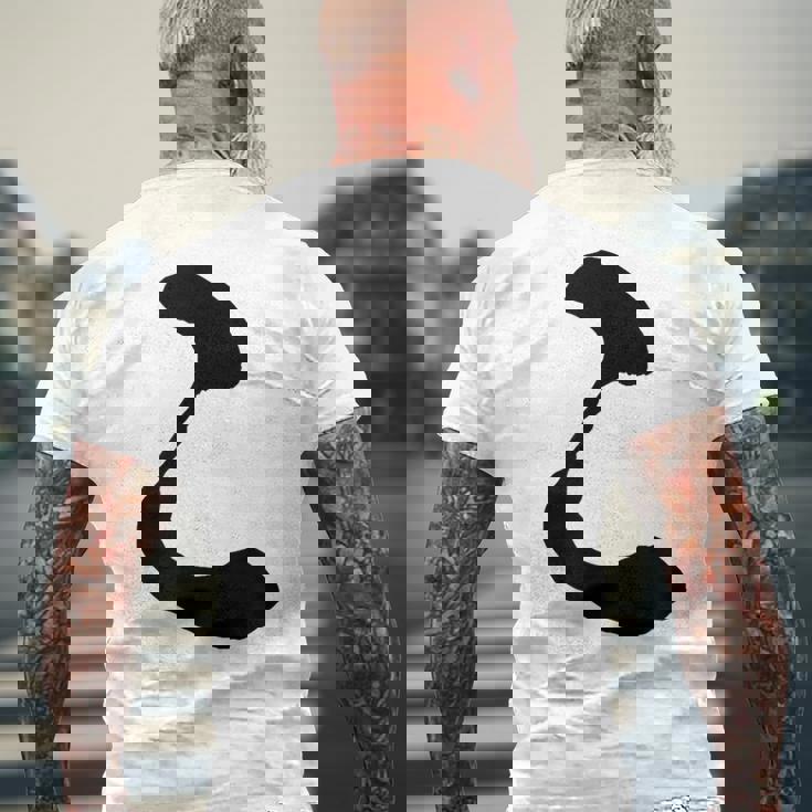 【こ】ひらがな 一文字 可愛い 日本語 面白い おもしろ ネタ 筆文字 平仮名 五十音 文字 かっこいい ウケ狙い 毛筆 メンズTシャツ バックプリント 高齢者への贈り物