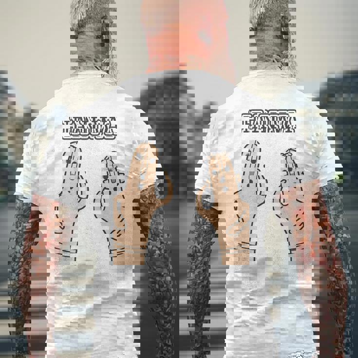 【バックプリント・背中側】ハニワ 埴輪 Haniwa『はろー』【踊る埴輪 男女】歴史土器 シンプル かわいい イラスト メンズTシャツ バックプリント 高齢者への贈り物