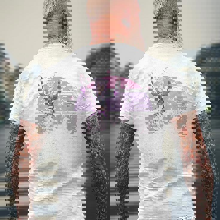 【猫又おかゆ】ホロぐら名場面 メンズTシャツ バックプリント 高齢者への贈り物