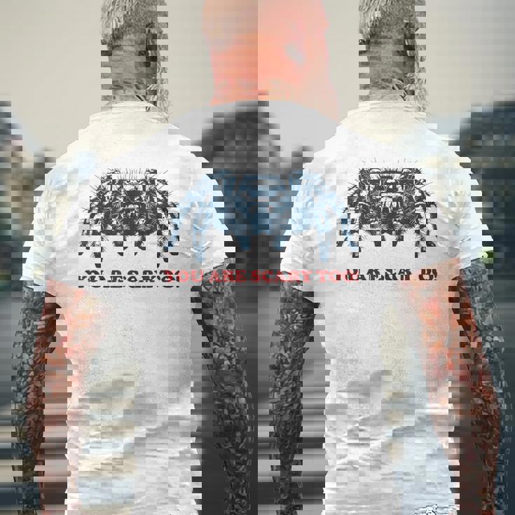 あなたも怖いよ！ タランチュラの飼い主 面白いタランチュラ メンズTシャツ バックプリント 高齢者への贈り物