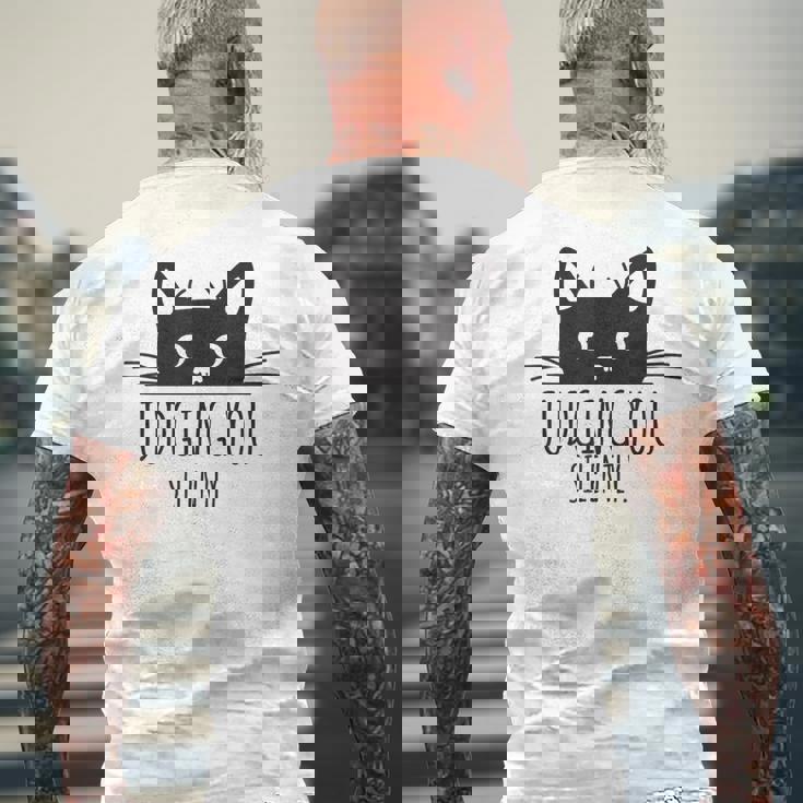 あなたを静かに判断します メンズTシャツ バックプリント 高齢者への贈り物