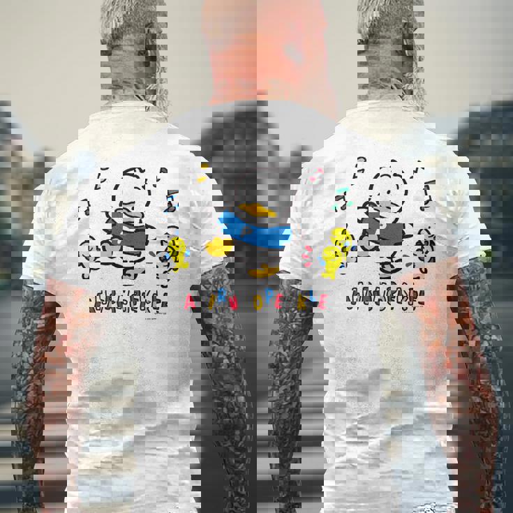 あひるのペックル ダンス メンズTシャツ バックプリント 高齢者への贈り物