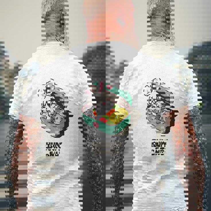 うさぎ弁当 かわいいウサギの和風弁当 ダジャレ メンズTシャツ バックプリント 高齢者への贈り物