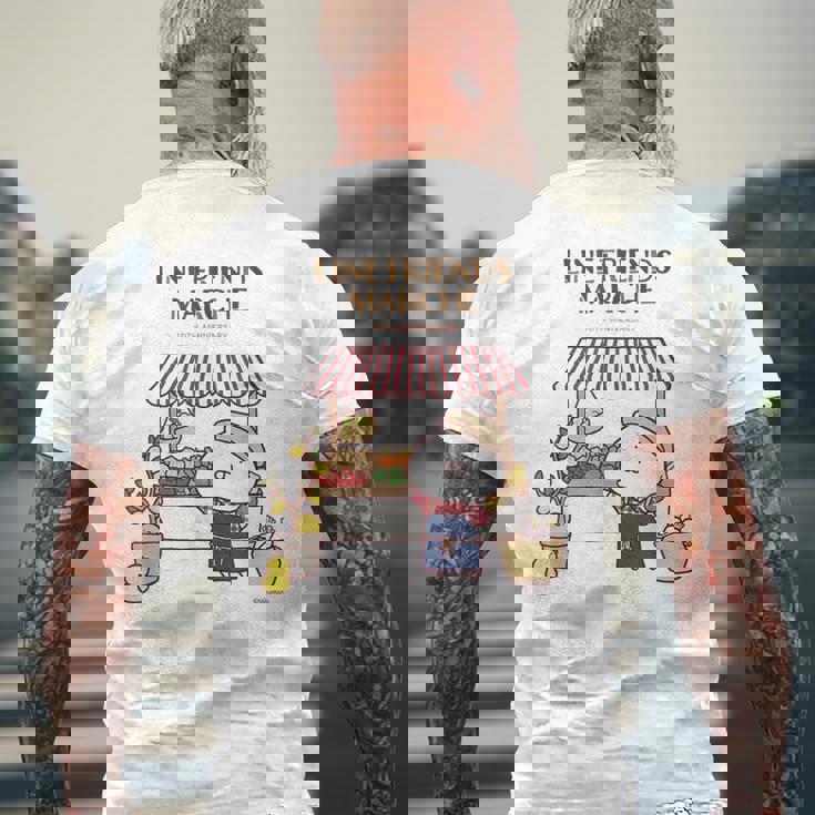 うさまる ベジまるシェ ロゴ付 メンズTシャツ バックプリント 高齢者への贈り物