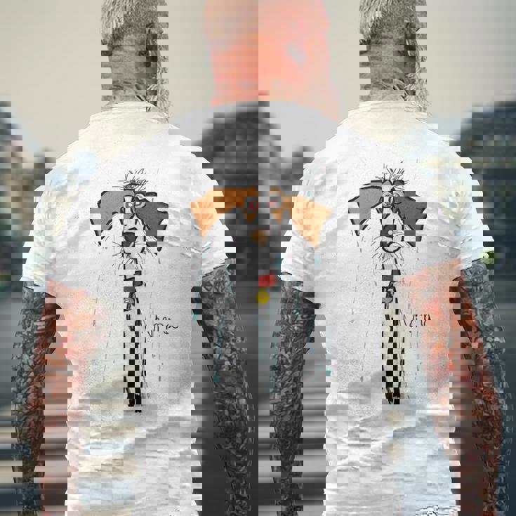 おとぼけわんこ メンズTシャツ バックプリント 高齢者への贈り物