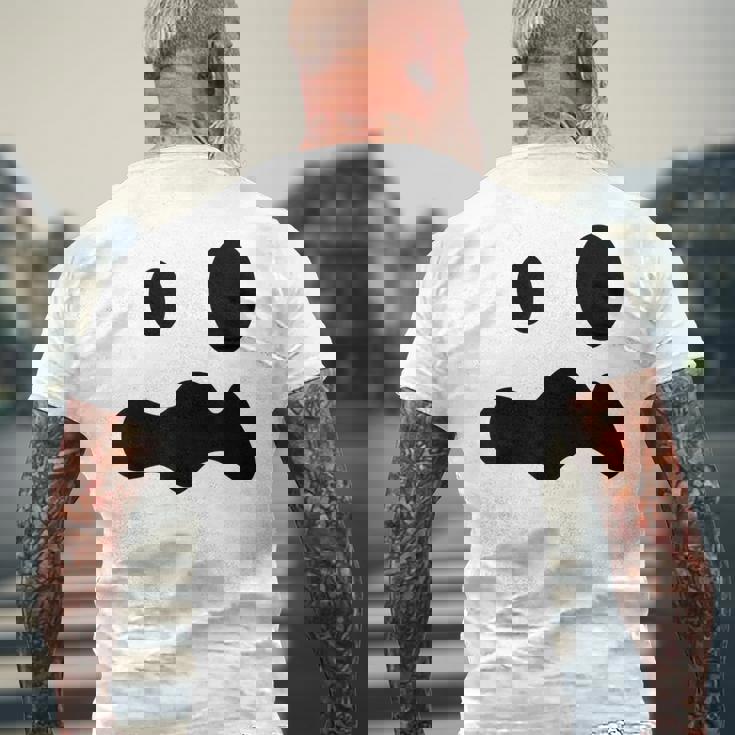 お化けの顔 ハロウィーン 幽霊 おばけ ゆうれい メンズTシャツ バックプリント 高齢者への贈り物