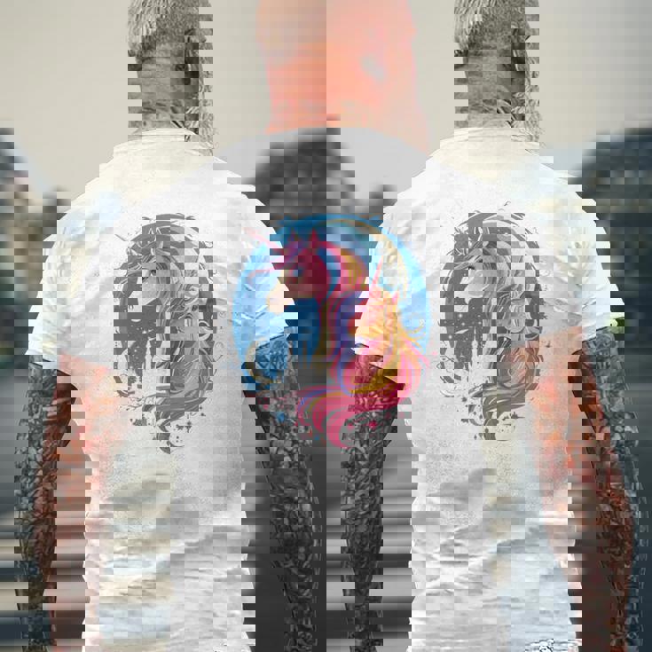 お揃いのママと娘 ユニコーン ナイトシャツ 母の日 長袖tシャツ メンズTシャツ バックプリント 高齢者への贈り物