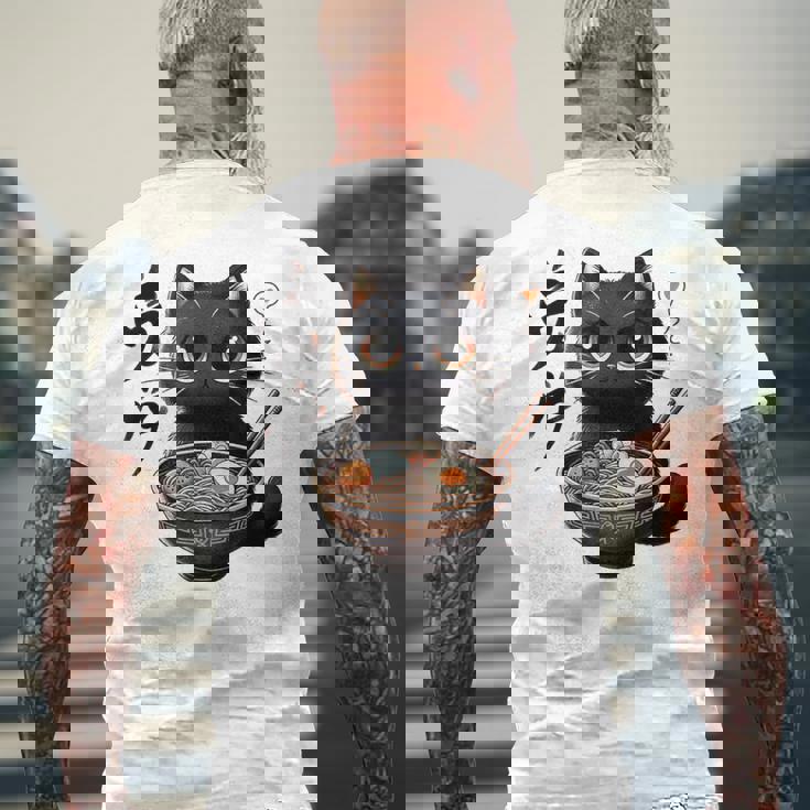 かわいいかわいいかわいいカワイイアニメ猫 メンズTシャツ バックプリント 高齢者への贈り物