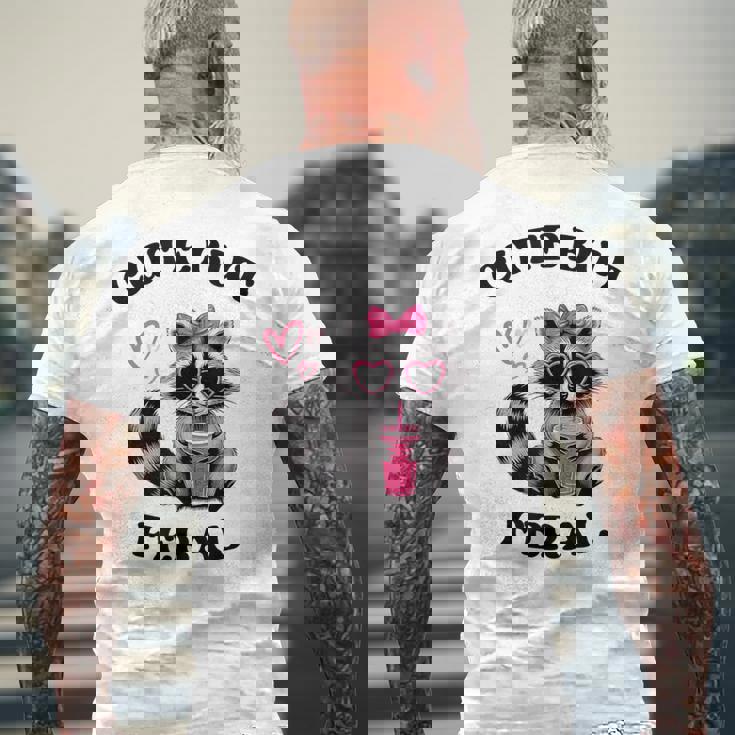 かわいいけれど、野生の面白いラコン。 メンズTシャツ バックプリント 高齢者への贈り物