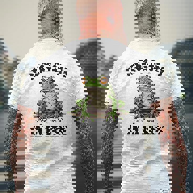 かわいいカエルデザイン メンズTシャツ バックプリント 高齢者への贈り物