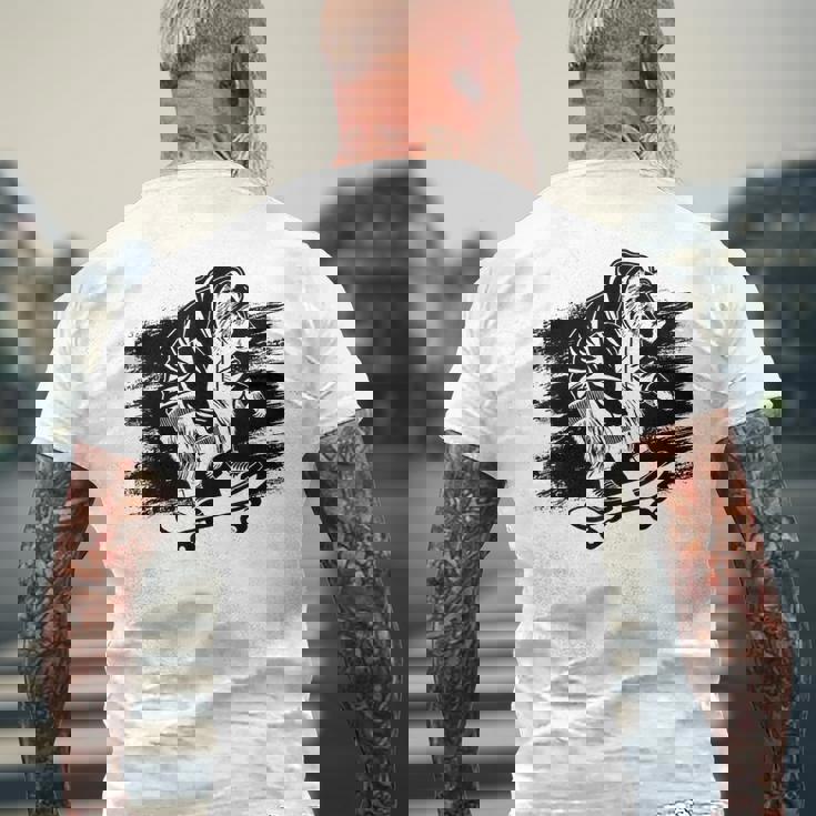 くま スケートボーダー スケートボード スケートボーダー スケートボード メンズTシャツ バックプリント 高齢者への贈り物